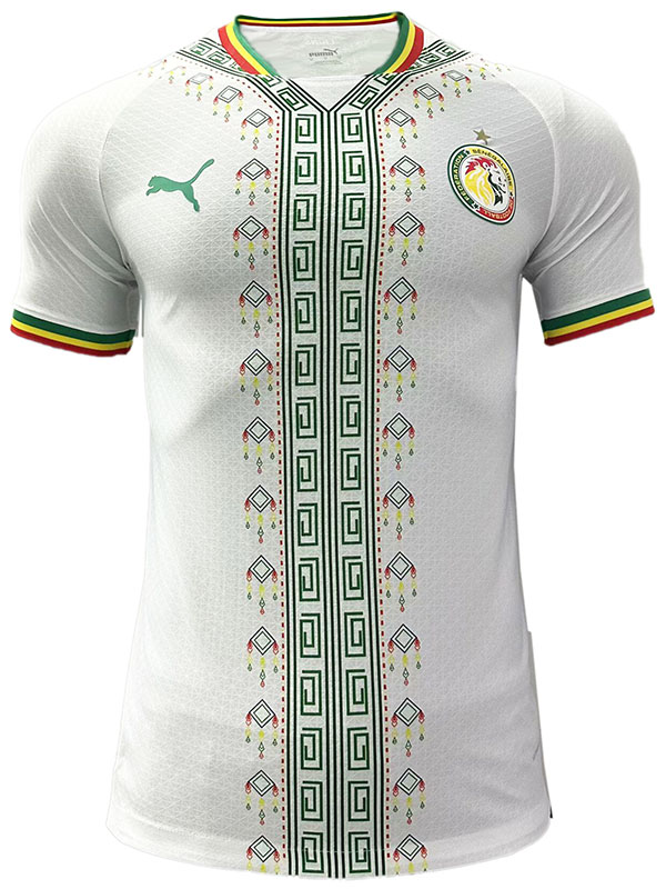 Senegal maillot version joueur uniforme de football blanc édition spéciale haut de maillot de football sportif homme 2023